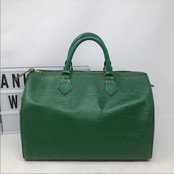 Sold Louis Vuitton Green Speedy 30 Epi Leather Bag - Picture 2 of 8